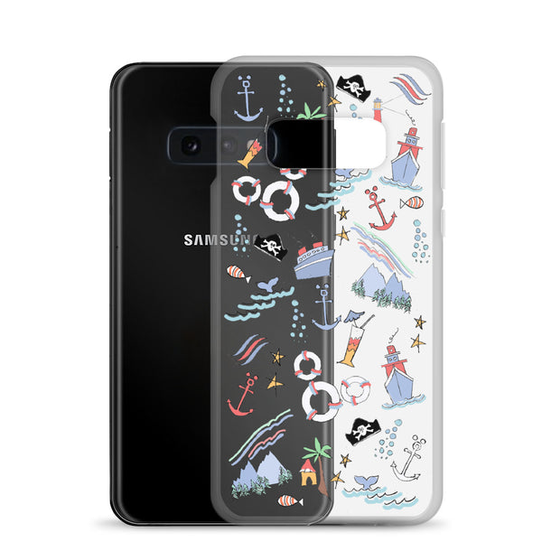 Disney Cruise Line Samsung Phone Case Sail Away with Me Disney Cruise Sketch Samsung Phone Case