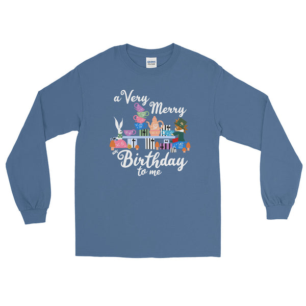 Disney Birthday Alice in Wonderland A Very Merry un Birthday To Me Long Sleeve Shirt