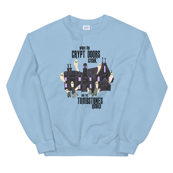 Disney Haunted Mansion Sweatshirt Grim Grinning Ghosts Disney Unisex Crew Sweatshirt