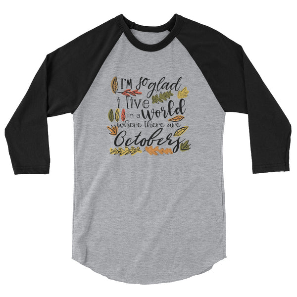 Octobers Raglan, Fall Shirt, Anne of Green Gables Shirt