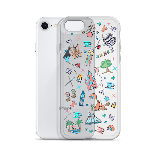 Walt Disney World iPhone Disney Parks Icons Florida Disney iPhone Case