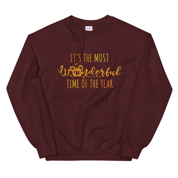 Mickey Pumpkin Fall Sweatshirt Disney Halloween It's the Most Wonderful Time of the The Year Unisex Sweatshirt