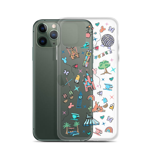 Walt Disney World iPhone Disney Parks Icons Florida Disney iPhone Case