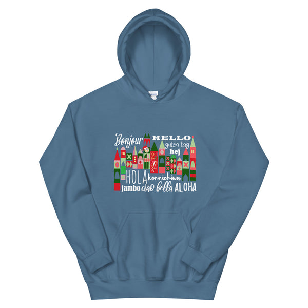 Small World Holiday Hoodie Sweatshirt Disney Small World Many Languages Christmas Hoodie