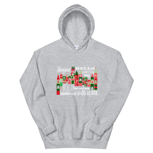 Small World Holiday Hoodie Sweatshirt Disney Small World Many Languages Christmas Hoodie