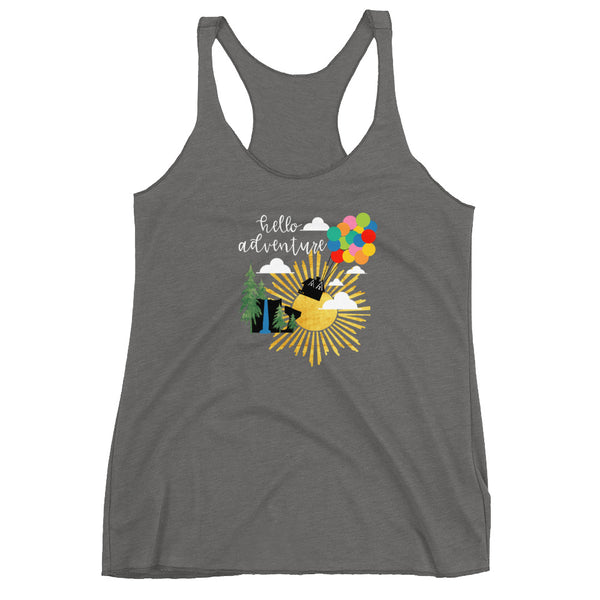 Up Adventure Tank Top Hello Adventure Women's Racerback Tank