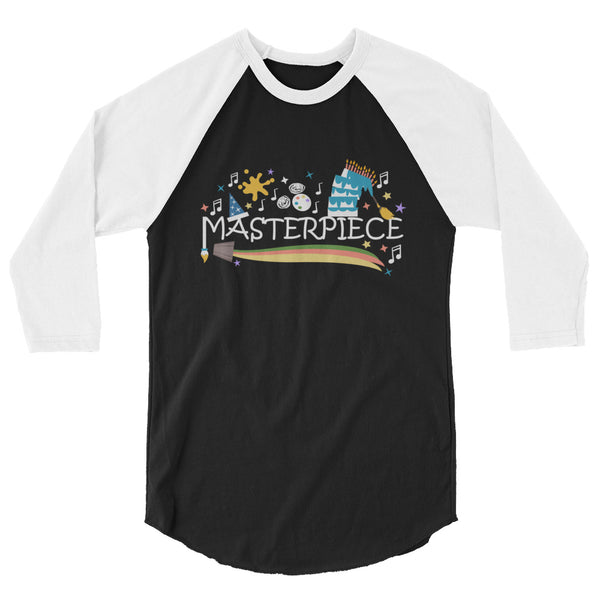 Disney Art Raglan Mickey Masterpiece Festival of the Arts Unisex Raglan Shirt