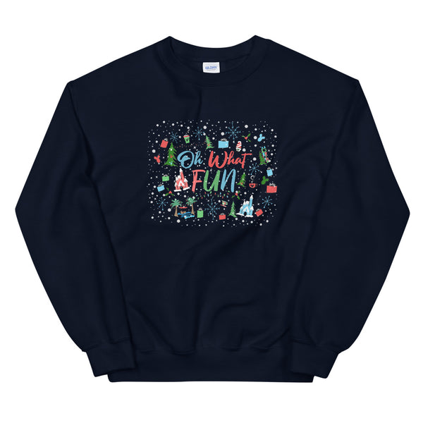 Disney Christmas Sweatshirt Oh What Fun at Disney for the Holidays Disney Unisex Sweatshirt
