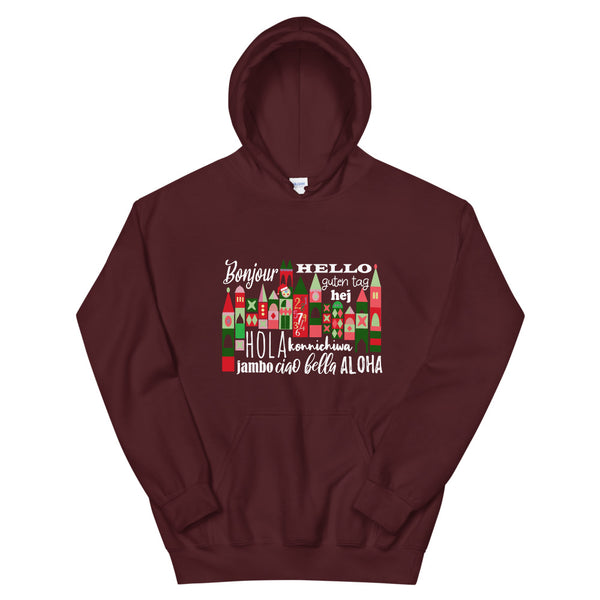 Small World Holiday Hoodie Sweatshirt Disney Small World Many Languages Christmas Hoodie