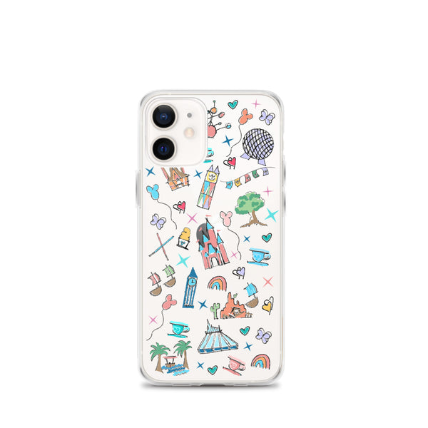 Walt Disney World iPhone Disney Parks Icons Florida Disney iPhone Case