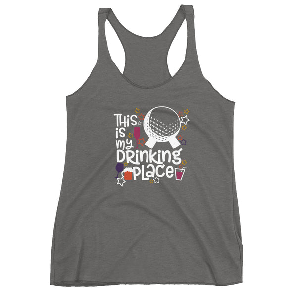 Disney This is my Drinking Place Tank Top Epcot Disney Women's Racerback Tank