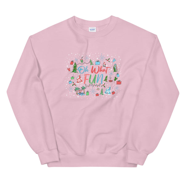 Disney Christmas Sweatshirt Oh What Fun at Disney for the Holidays Disney Unisex Sweatshirt