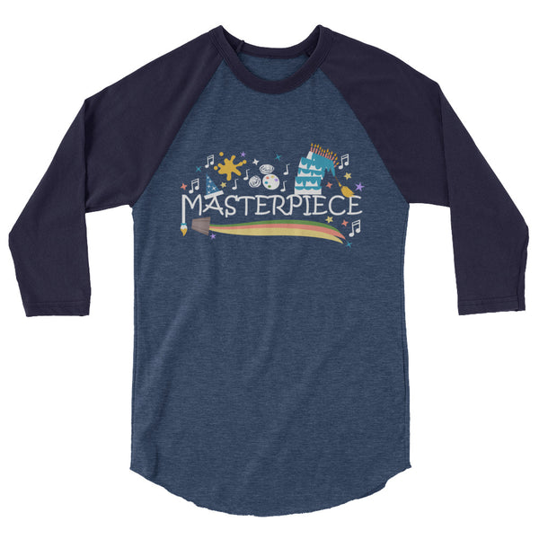 Disney Art Raglan Mickey Masterpiece Festival of the Arts Unisex Raglan Shirt