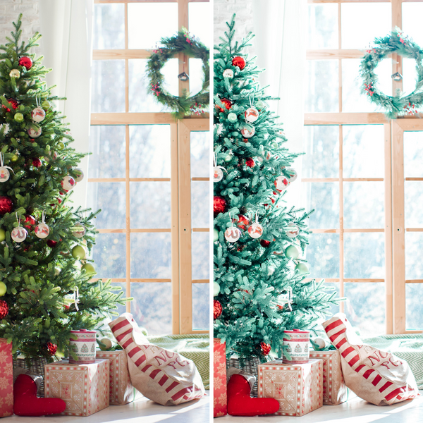 7 Mobile Lightroom Presets, Christmas Tree Preset Cool Winter Lightroom Mobile Instagram Presets  Lifestyle presets Travel Photography Presets