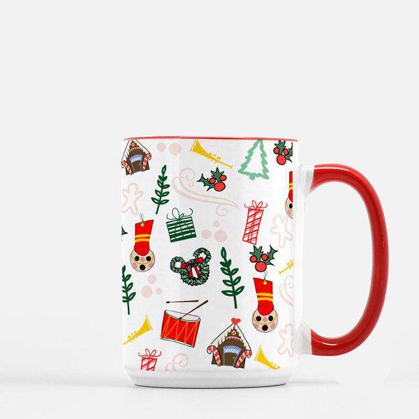 Disney Christmas coffee mug Once Upon a Christmastime Holiday Mug with red handle