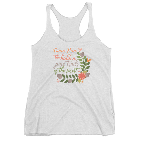 Pocahontas Tank Top, Disney Fall Flowers Racerback Tank