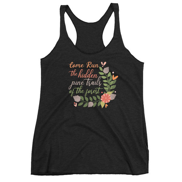 Pocahontas Tank Top, Disney Fall Flowers Racerback Tank