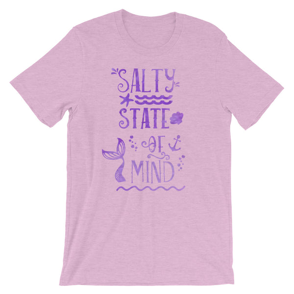 Mermaid Salty State of Mind Ocean Conservation Beach Short-Sleeve Unisex T-Shirt