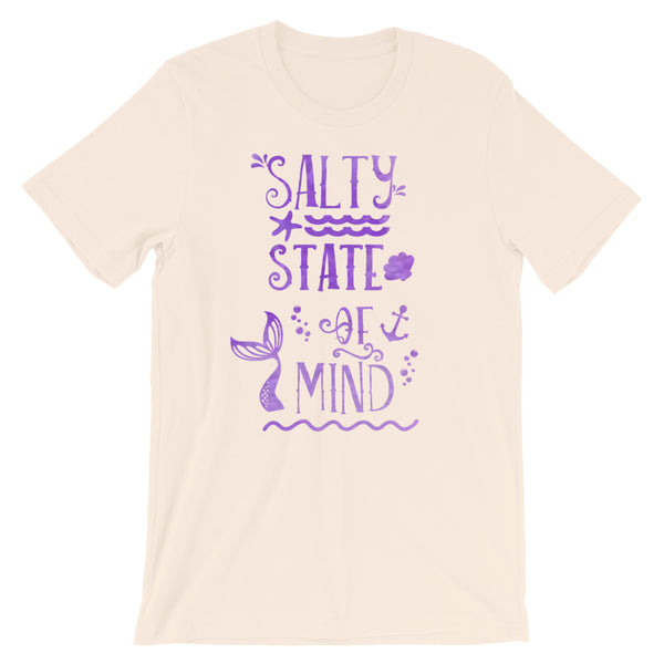 Mermaid Salty State of Mind Ocean Conservation Beach Short-Sleeve Unisex T-Shirt