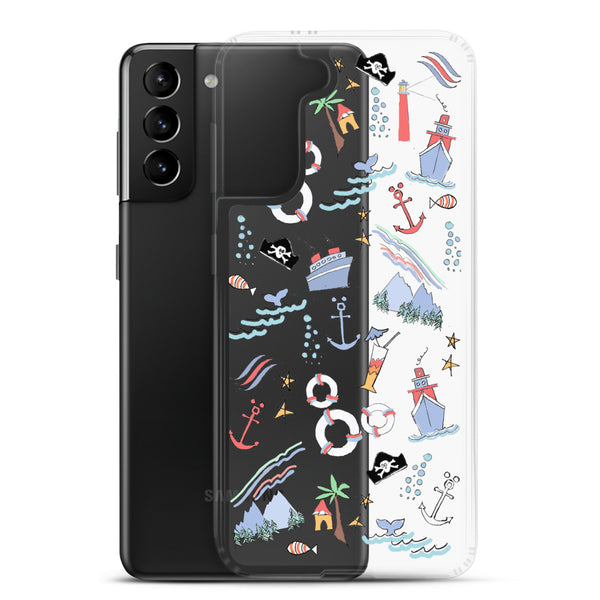 Disney Cruise Line Samsung Phone Case Sail Away with Me Disney Cruise Sketch Samsung Phone Case