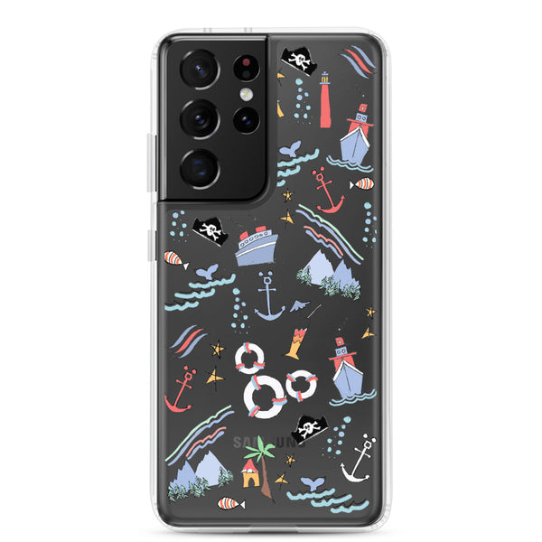 Disney Cruise Line Samsung Phone Case Sail Away with Me Disney Cruise Sketch Samsung Phone Case