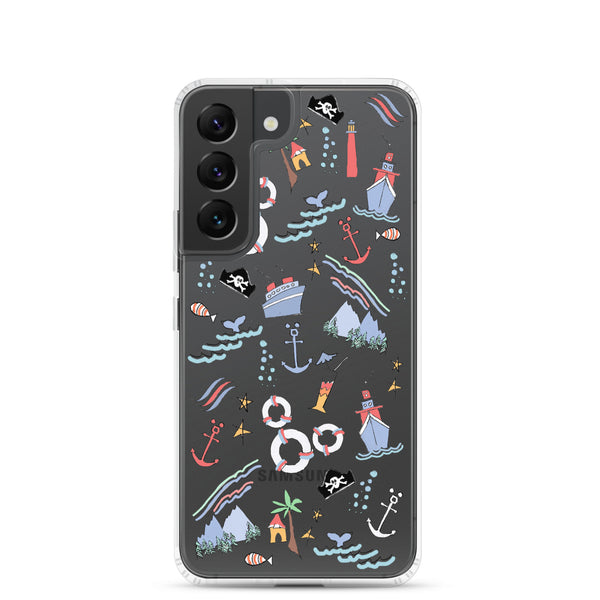 Disney Cruise Line Samsung Phone Case Sail Away with Me Disney Cruise Sketch Samsung Phone Case
