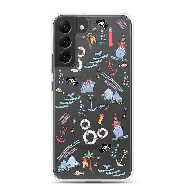 Disney Cruise Line Samsung Phone Case Sail Away with Me Disney Cruise Sketch Samsung Phone Case