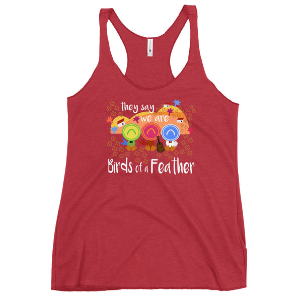 Three Caballeros Tank Top, Disney Birds of a Feather Women's Racerback Tank