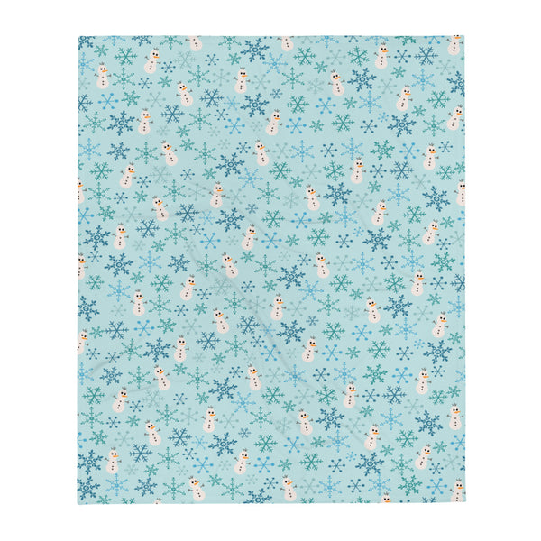 Frozen Let it Snow Throw Blanket Olaf Winter Snowflakes Frozen Throw Blanket