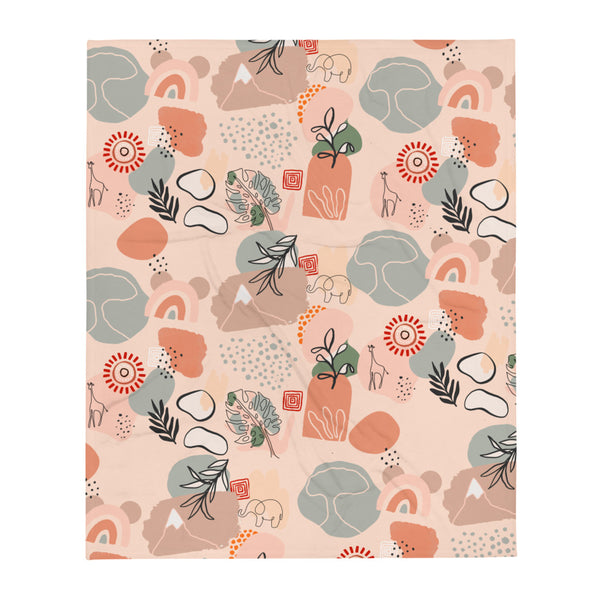 Boho Disney Animal Kingdom Wild Throw Blanket