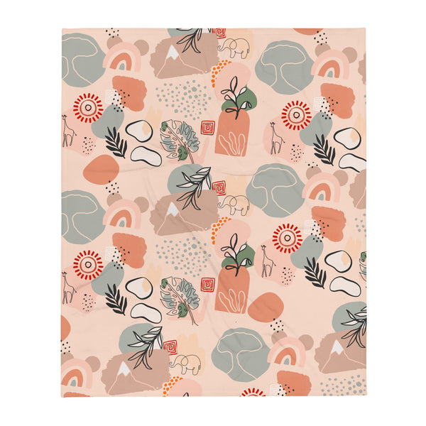 Boho Disney Animal Kingdom Wild Throw Blanket