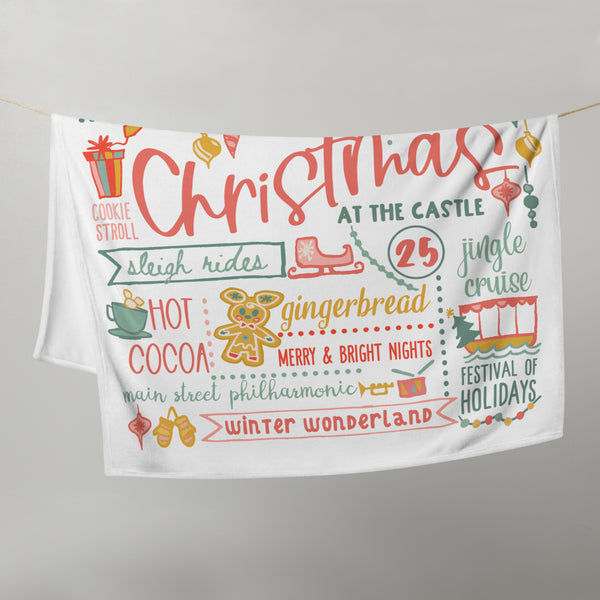 Disney Christmas List Throw Blanket Disney Gift Disney at Christmas Throw Blanket