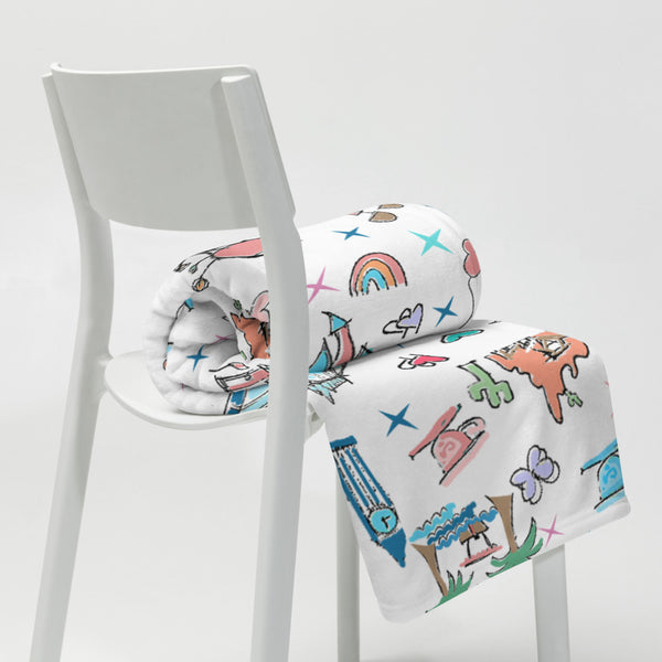 Disneyland Parks Icons Throw Blanket Disney Fleece Throw Blanket
