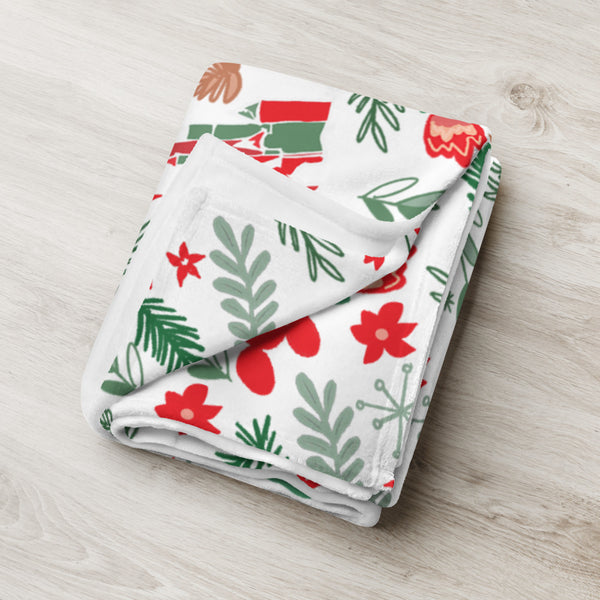 Cinderella's Castle Christmas Fleece Throw Blanket Christmas Garden Disney Holiday Fleece Throw Blanket