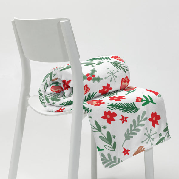 Cinderella's Castle Christmas Fleece Throw Blanket Christmas Garden Disney Holiday Fleece Throw Blanket