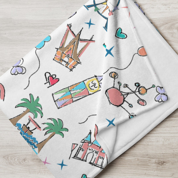 Disneyland Parks Icons Throw Blanket Disney Fleece Throw Blanket