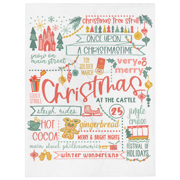 Disney Christmas List Throw Blanket Disney Gift Disney at Christmas Throw Blanket