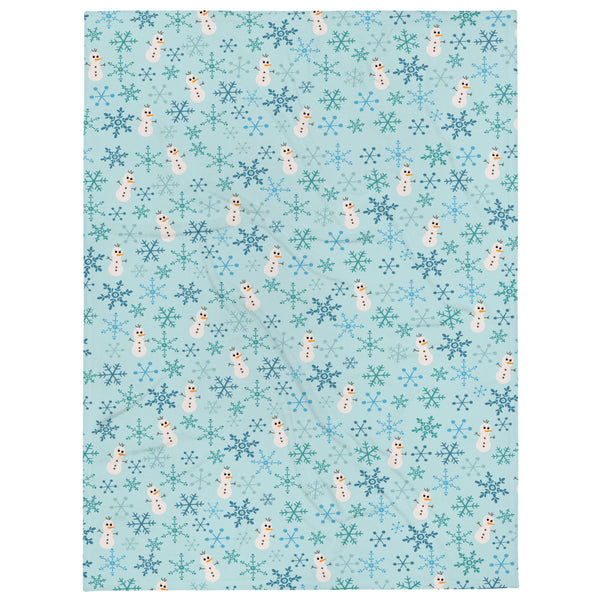 Frozen Let it Snow Throw Blanket Olaf Winter Snowflakes Frozen Throw Blanket