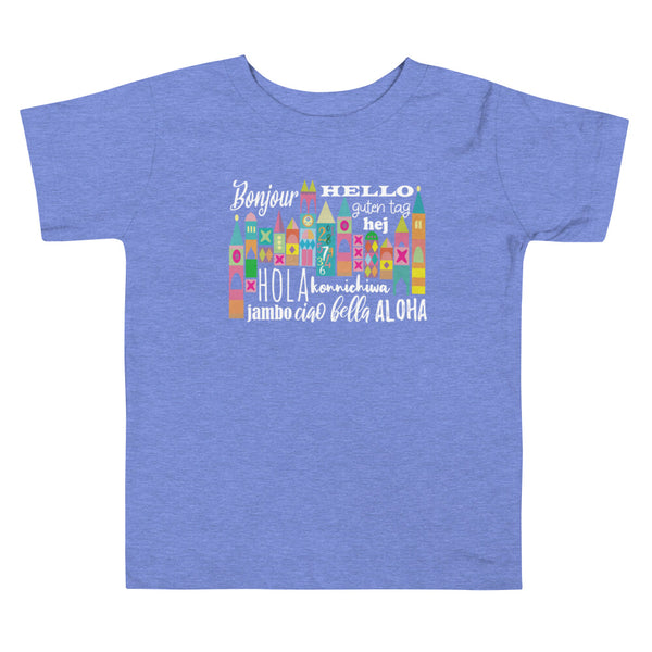 Small World Hello Toddler T-Shirt Disney Small World Many Languages Toddler T-Shirt