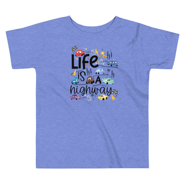 Cars Disney Toddler T-Shirt Life is a Highway Disney Shirt Cars Toddler Short Sleeve Tee