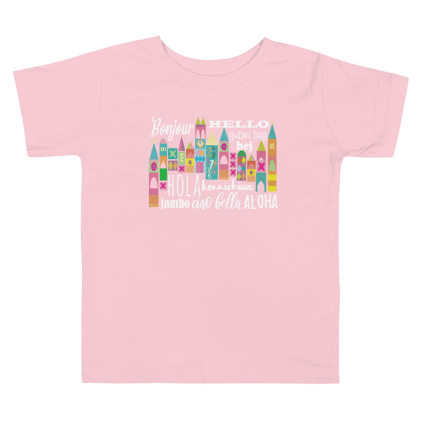 Small World Hello Toddler T-Shirt Disney Small World Many Languages Toddler T-Shirt