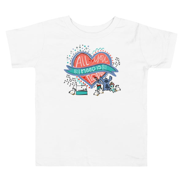 Stitch Love Toddler T-Shirt Disney All You Need is Love Lilo and Stitch Toddler T-Shirt