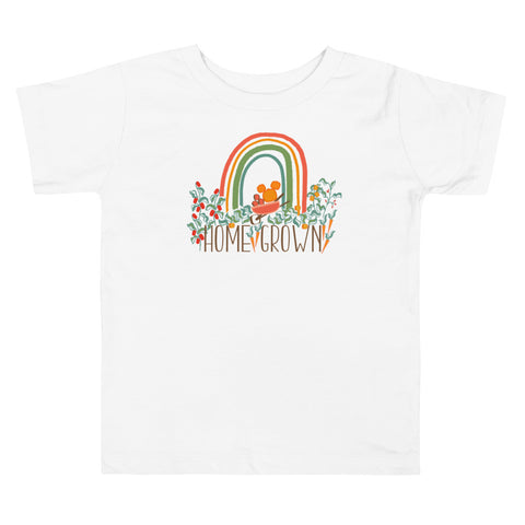 Home Grown Garden Toddler T-Shirt Pumpkin Rainbow Flower and Garden Toddler T-Shirt