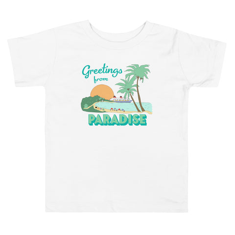 Disney Cruise Castaway Cay Greetings from Paradise Toddler Short Sleeve Tee