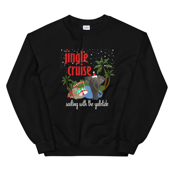 Jingle Cruise Elephant Sweatshirt Disney Christmas Jungle Cruise Crew Neck Sweatshirt