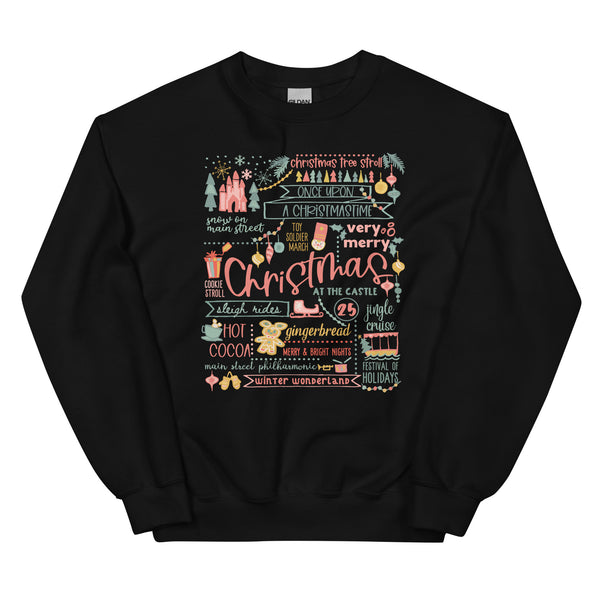 Disney Christmas List Sweatshirt Disney Shirt Disney at Christmas Unisex Sweatshirt