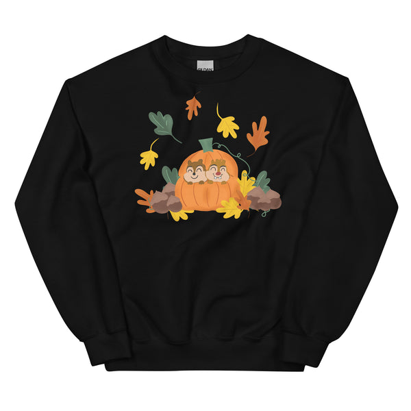 Chip and Dale Fall Pumpkin Disney Halloween Unisex Sweatshirt