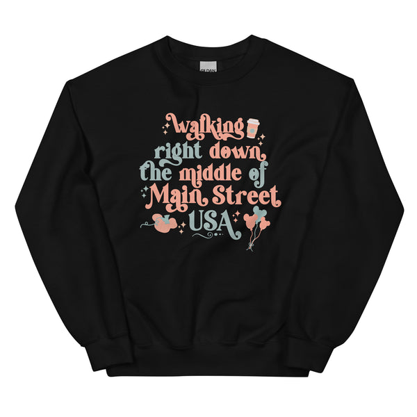 Main Street USA Fall Disney Shirt Magic Kingdom in Autumn Unisex Sweatshirt