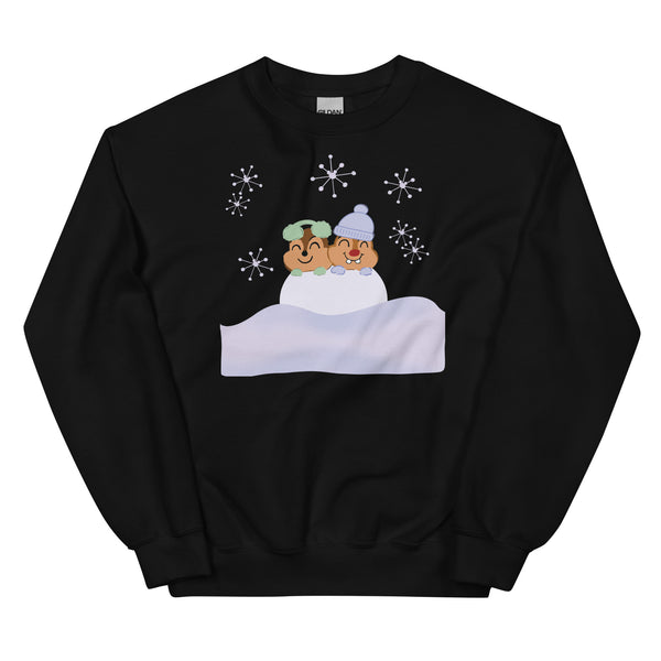 Chip and Dale Snow Much Fun Disney Winter Unisex Sweatshirt