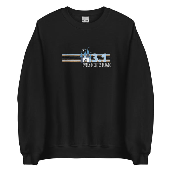 runDisney Every Mile is Magic Disney Castle Running 3.1 Miles 5K Unisex Sweatshirt